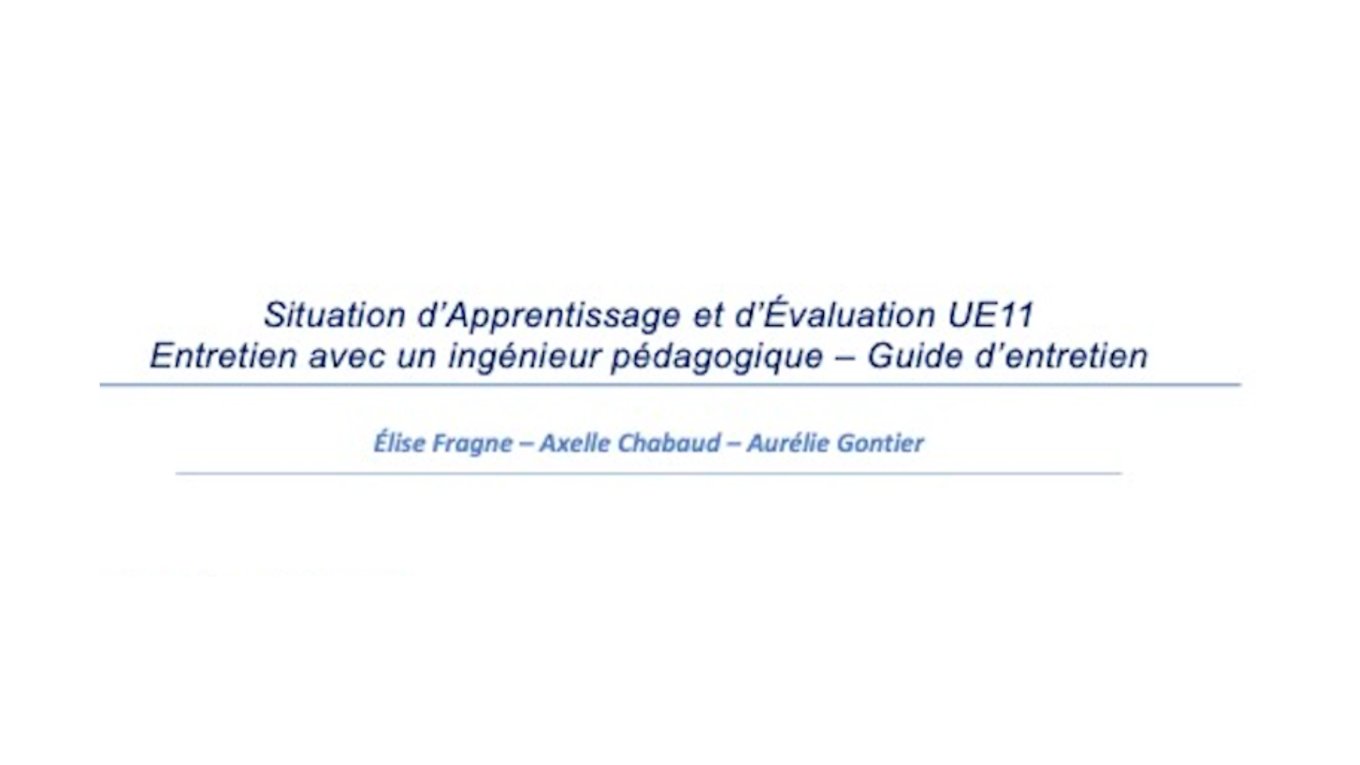Guide de l’entretien